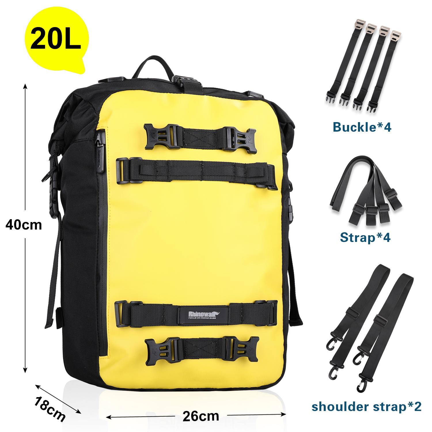 

Rhinowalk Мотоциклетна Сумка на Заднє Сидіння 10/20/30л Водонепроникний Багатофункціональний Велосипедний Рюкзак Універсальна Сідлова Модифікована Багажна Сумка