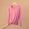 Plus Size Modal Long-Sleeve Loose Fit Round Neck T-Shirt for Women