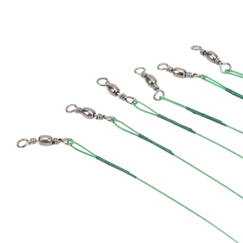 100PCS with Snaps Wire Leaders Steel Leader Wire Portable Fishing Wire Leaders Hook Connection