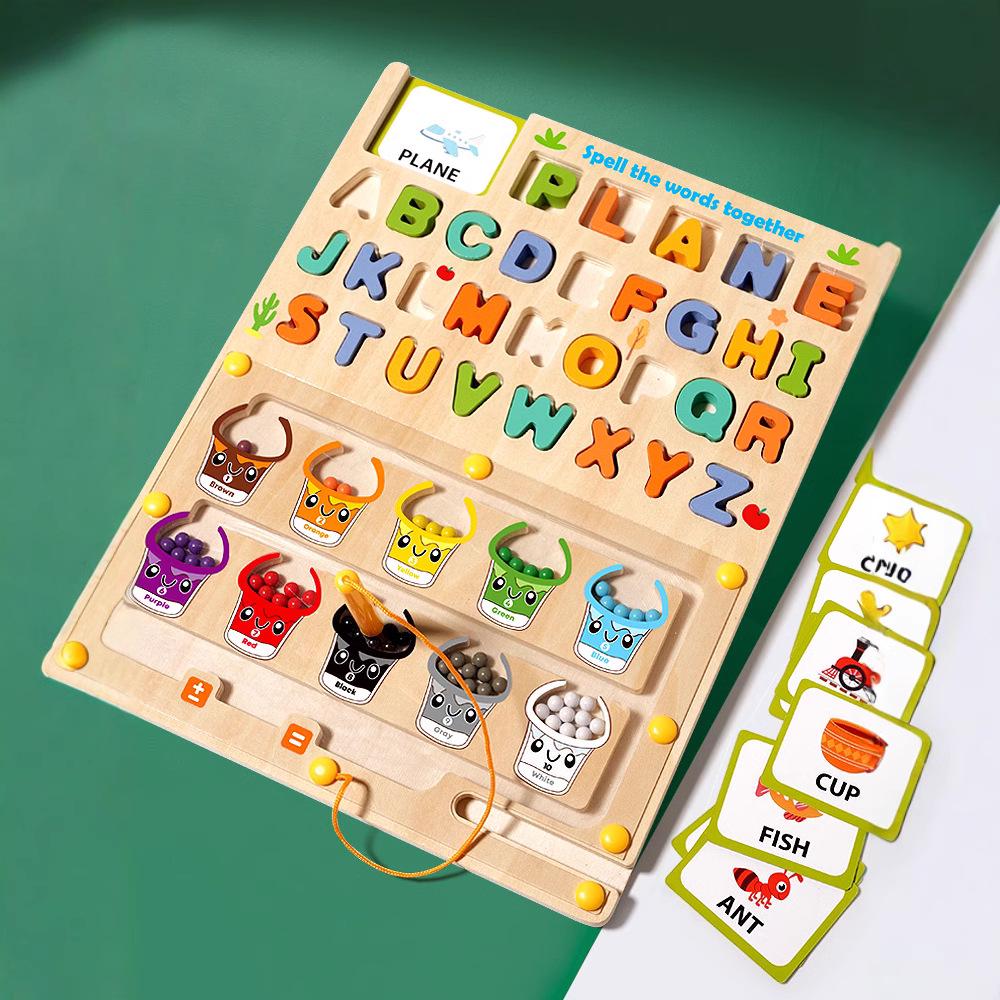 Wooden Magnetic Marble Maze Game for Kids: Educational Toy for Developing Logic and Intelligence