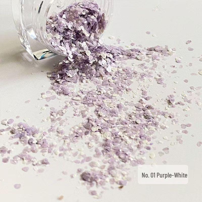 Japanese Style Marble Glitter Sequins & Mica Flakes Nail Art Decorations