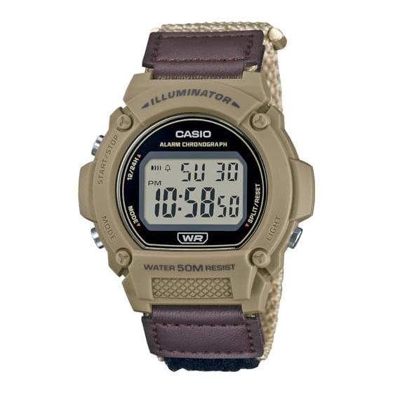 [Casio] CASIO Стандартные цифровые часы W-219HB-5AV Мужские Бежевый ремешок на липучке Модель для зарубежных рынков [Параллельный импорт]