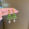 Star Merry Christmas Earrings Elk Elk Xmas Earrings Studs Christmas Tree Earring Studs  New Year