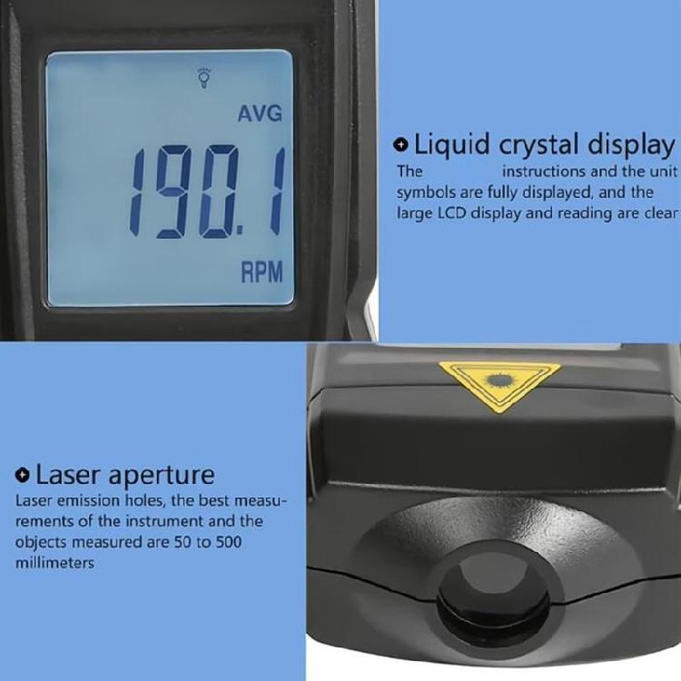 Digital Lasers Tachometer Not-Contact Tachometer 2.5-99999RPM Ranges Tachometer Tester Odometers Backlights