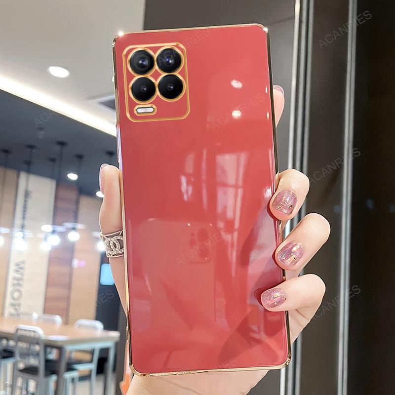 Luxuriöse, modische Hülle mit Überzugsringhalter für Oppo Realme 8 7 Pro 8i 4g Gt Neo 2 3t 5 Master Edition 5g mit Ständer, Silikon-Rückseite