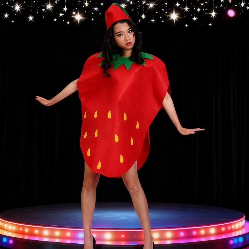 Costumes de Fête sur le Thème des Fruits Respirants Non-tissés pour Multiples Jeux de Rôle lors d'Événements Scolaires et de Célébrations Familiales Confortables à Porter