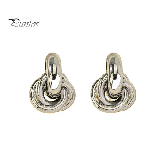 

1 пара женских сережек, геометрические многослойные в форме витого шара, металлические блестящие серьги-гвоздики для поездок на работу, свиданий, выпускного вечера, серьги с гальваническим покрытием, украшения для ушей серебряный