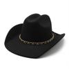 Versatile Casual Denim Big Eave Hat Retro Woolen Top Hat For Men And Women Couple Hat