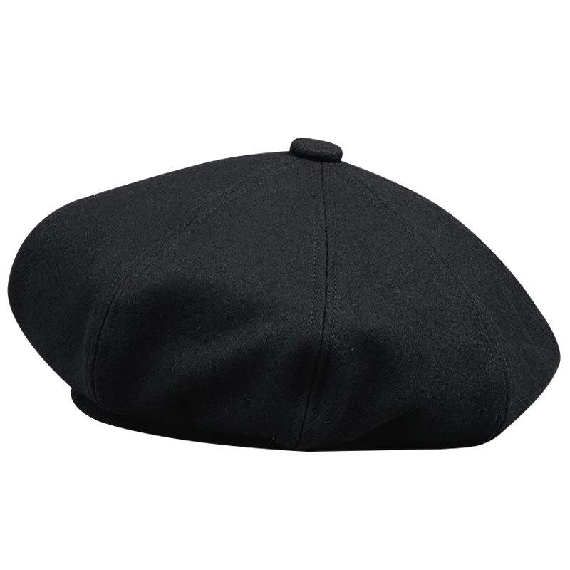 Fried Street Big Head Circumference Shows Small Face~ Exaggerated Big Hat Top Niche Octagonal Hat Beret Female Retro Cloud Painter Hat