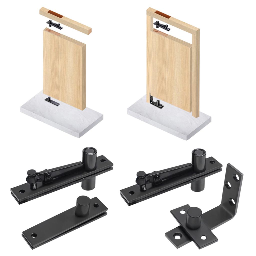 2Pcs Heavy Duty Pivot Hinge Stainless Steel Hidden Door Hinge 360/90 Degree Rotating Shaft Wooden Door Hinge Enduring