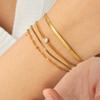 DIEYURO 316L Stainless Steel Concise Zircon Fashion Irregular Chain Stacked Bracelet Lady Trend New Hand Chain Classic Jewelry