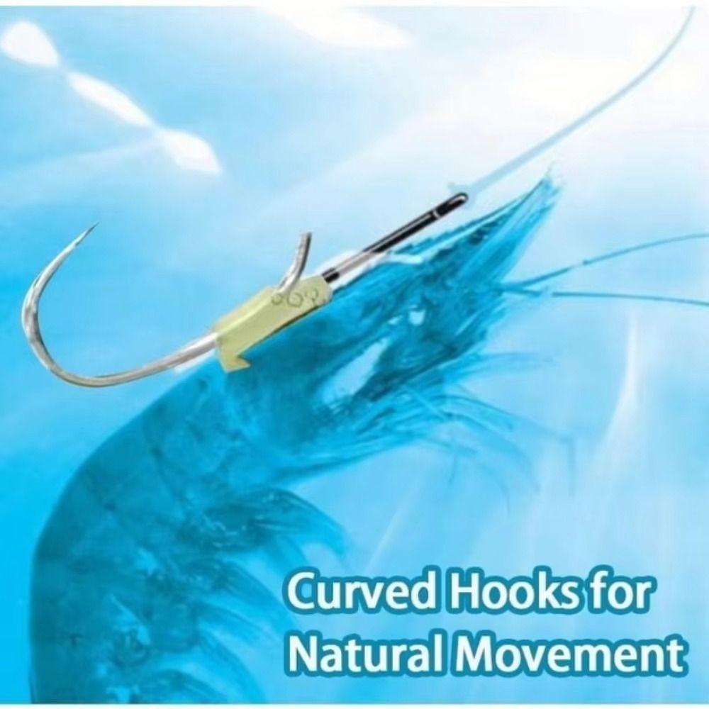 10Pcs High Strength Luminous Live Shrimp Fishing Hooks Sea Bass Carbon Steel Hook  Catfish Bass