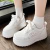 Women Platform Sneakers Embroidered Flowers Design Shoes Lace Up Casual Comfortable Shoes Trend Outdoor High Quality Sneakers 40
