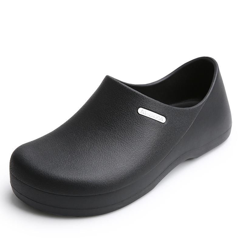 Waterproof Oil-Proof Non-Slip Chef Shoes Men's Work Shoes Slip-On Safety Shoes Anti-Odor Wear-Resistant EVA