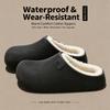 3.0cm Thick Sole Winter Warm Clogs Women Men Plush Lined Non-Slip Waterproof Mesh EVA Indoor Outdoor Casual House Shoes