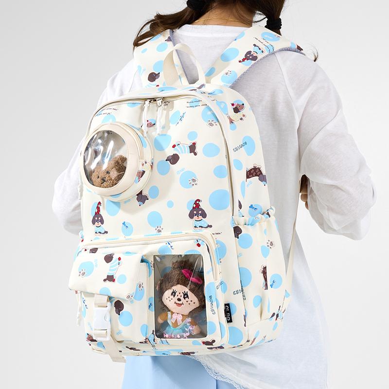 Printed Large Capacity Backpack Travel Cartoon Backpack Student Schoolbag
