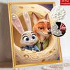Disney Zootopia Pearl Painting Handmade DIY Pearl Art Painting Simple Living Room Hanging Painting Decoration