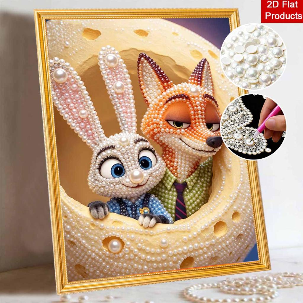 Disney Zootopia Pearl Painting Handmade DIY Pearl Art Painting Simple Living Room Hanging Painting Decoration