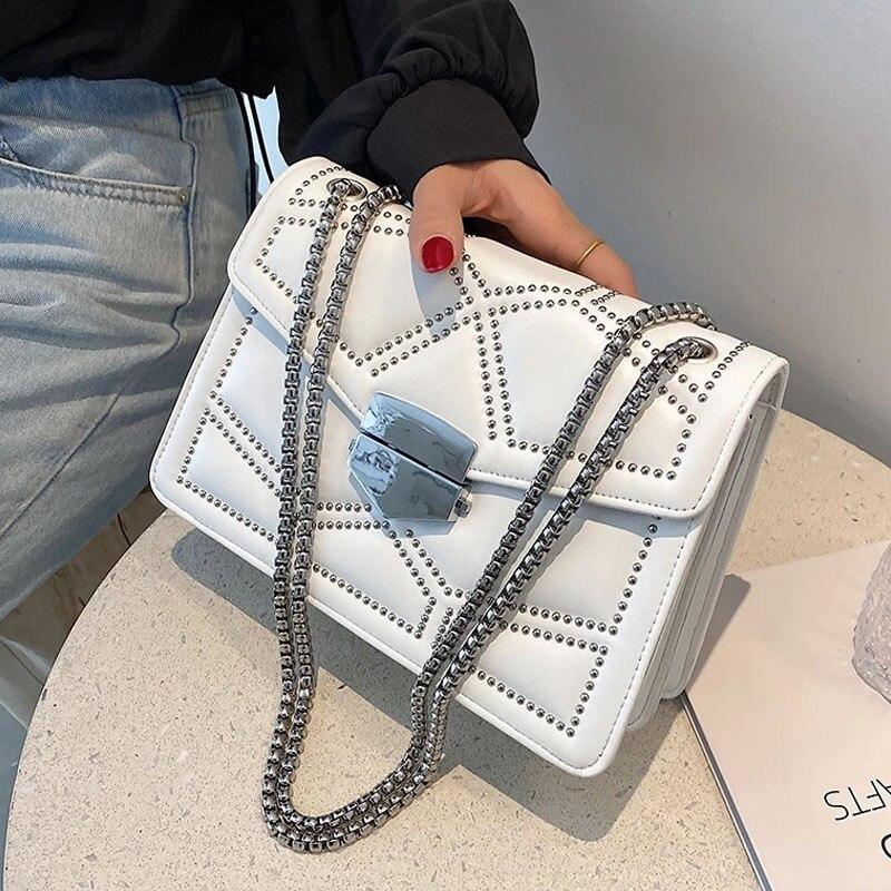 Rivet Brand Designer Pu Leather Crossbody Bags For Women 2021 Summer