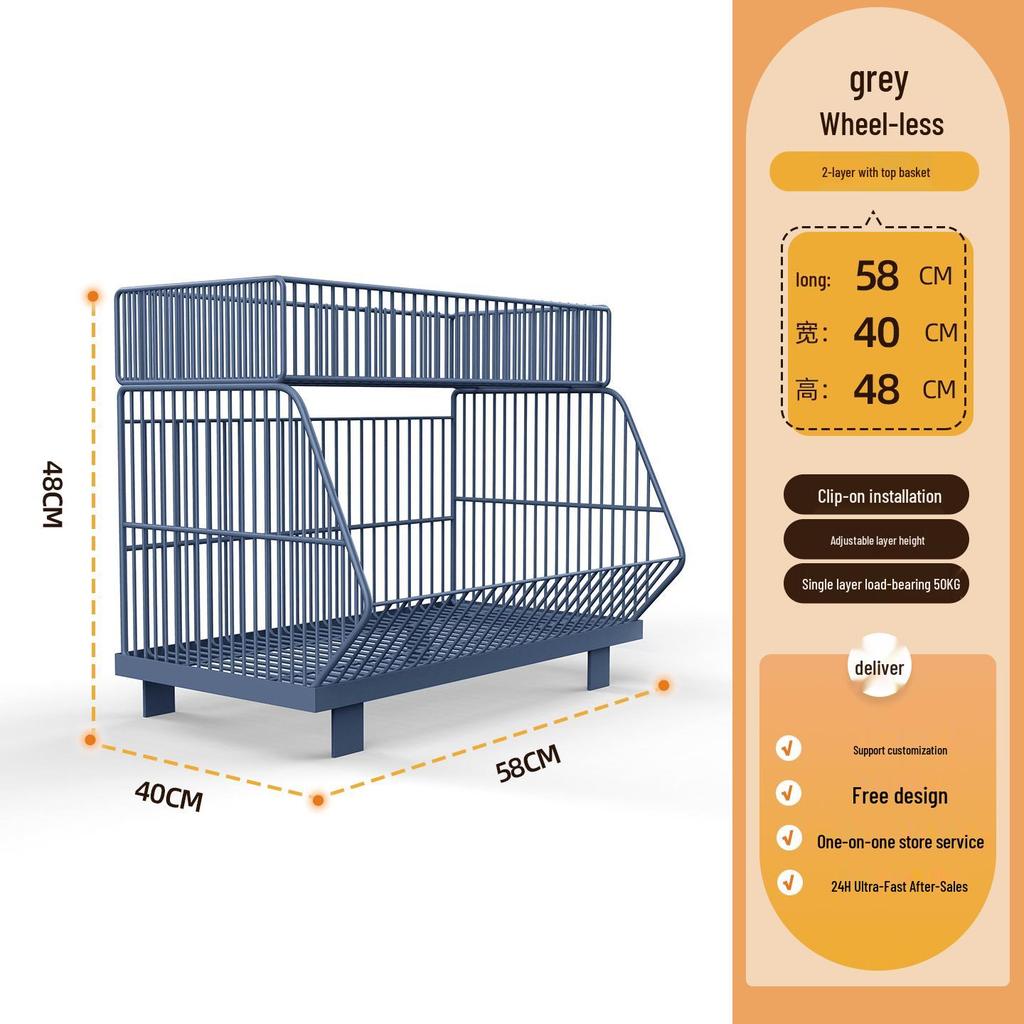 Multi-Layer Stackable Display Basket for Snacks & Vegetables