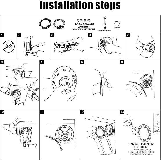 X AUTOHAUX Pink Aluminum Alloy ABS Gas Fuel Filler Door Cover for Jeep Wrangler JK JKU Sport Rubicon Sahara Unlimited 2007-2018 Fuel Filler Cover