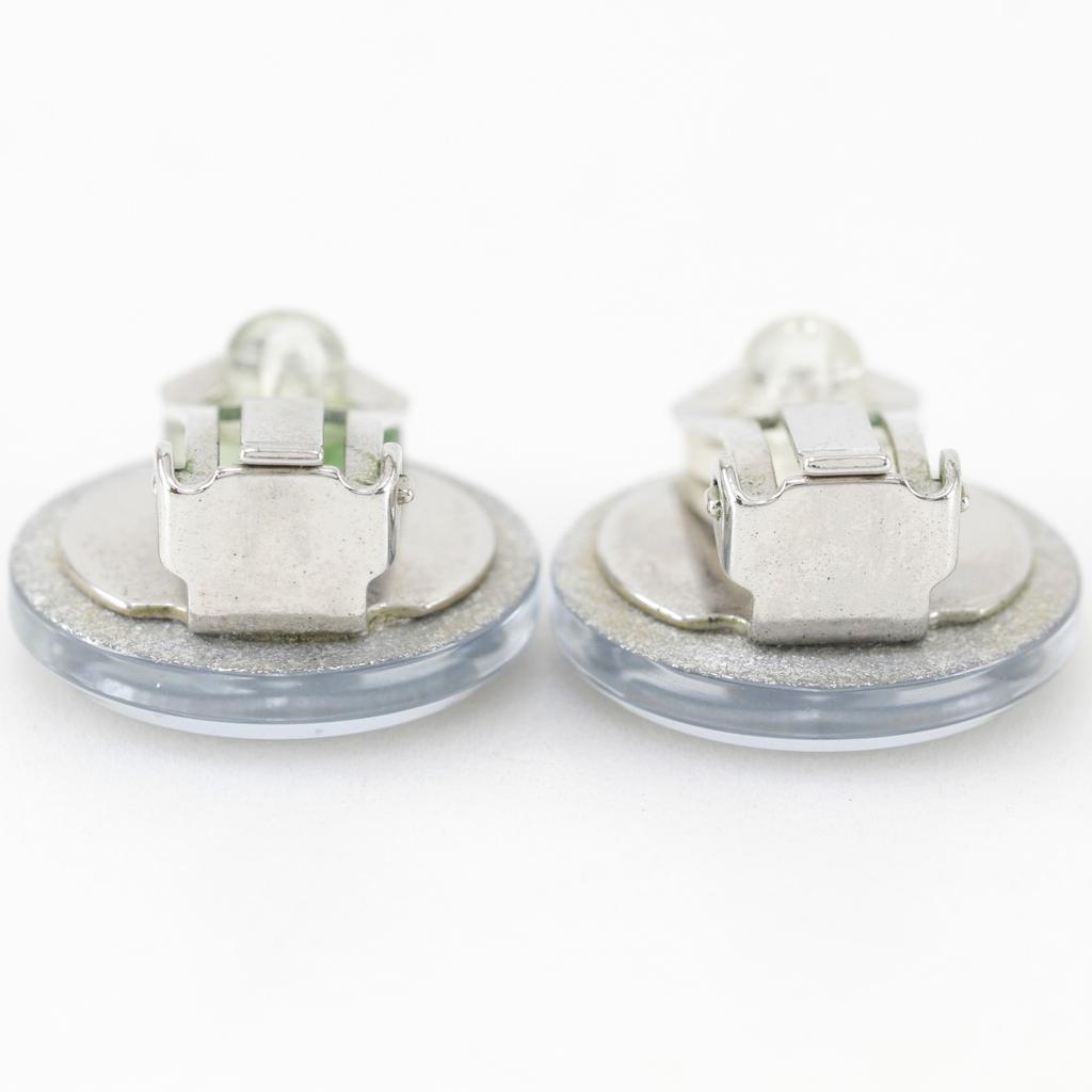 CHANEL COCO Mark Earring Silver plastic 5.8g Women Used