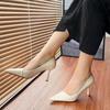 Summer Autumn Fashion High Heels Pumps Shoes Woman Nude White Red Women's Heeled Party Office Wedding Shoes Ladies