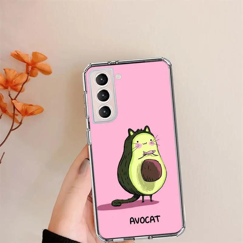 

Avocado Aesthetic Cute Fashion Pattern Phone Case For Samsung S24 FE Galaxy S22 Ultra S25 Edge S21 S23 FE S20 Plus Cover Shell C Samsung S25