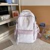Schoolbag Female Japanese ins Small Fresh Junior High School High School Striped Backpack Light Casual College Student Backpack