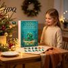 Pendenti Suncatcher per Finestre 2026 Calendario dell'Avvento di Natale Pendenti 2D in Acrilico Animali Marini Calendario del Conto alla Rovescia per Bambini Scatola da 24 Giorni Decorazione da Appendere all'Albero