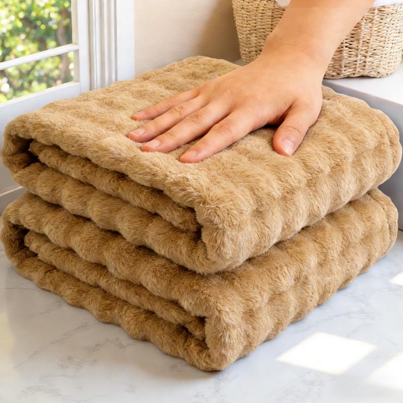 Wasart Luxury Faux Fur Throw Blanket 150X200 Non-Shedding Super Soft Fluffy Home Decor Blanket For Couch Sofa Bed Autumn Winter
