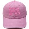 Bow Dance Shoes Letter Embroidery Baseball Cap Washed Retro Dad Hat Men's and Women's Casual Versatile Sun Hat