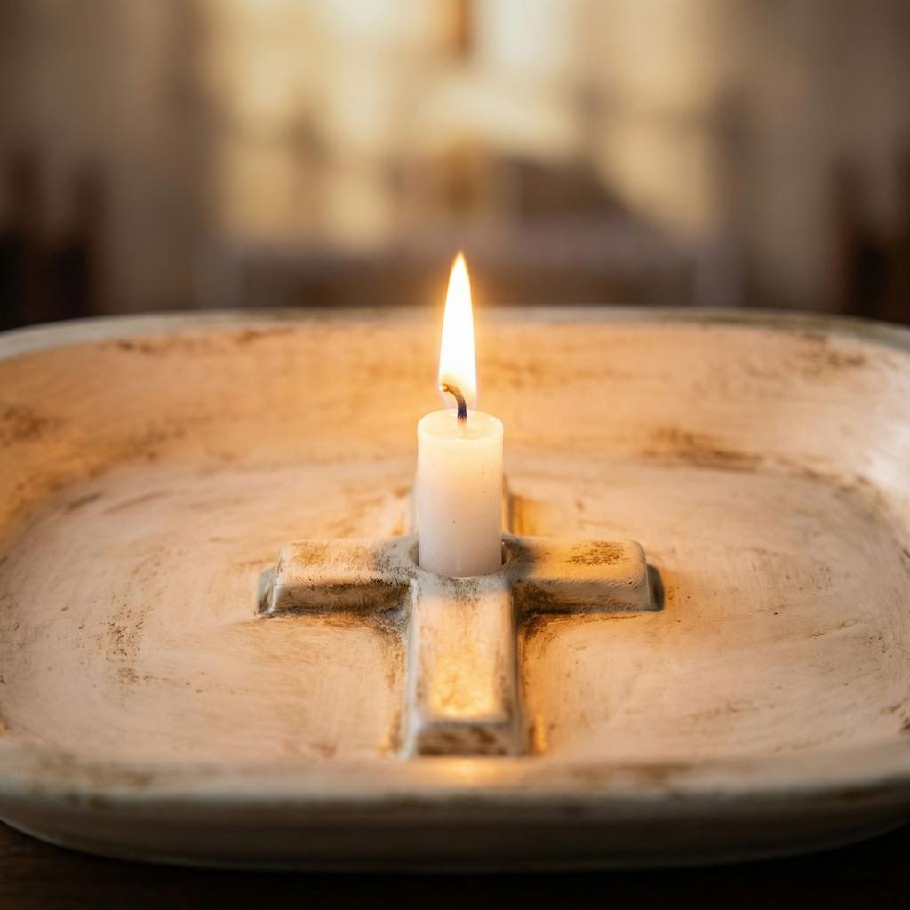 Resin Pray-er Small Dough Bowl, Cross Pray-er Bowl, Religious Dough Bowl Religious Gifts For Women, Farm-house Decor Rustic Home Decor