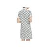 FILA Valentines Day American Series All Over Logo Print Knitted Fashion Casual Short Sleeve Dress Women Dresses F11W329314FZD