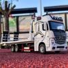 1:24 Mercedes-Benz 1851 Flatbed Trailer Alloy Truck Model Car Diecast Toy Car Simulation Sound & Light Toys For Children Gift