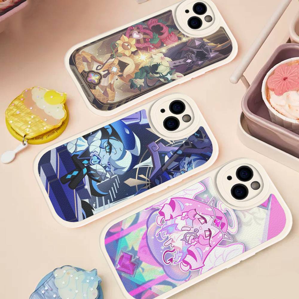 Mobile Game C-Cookie Run Kingdom Phone Case For IPhone 16 15 14 13 12 11 Pro Max Plus Soft Leather Cover