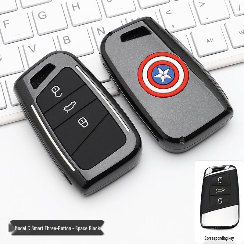 Volkswagen Key Case: Stylish Design with Buckle & Personalized Decoration