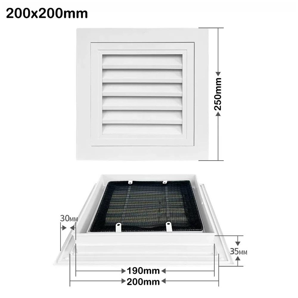 Square Air Vent Grille White Gable Wall Shed Vent New Gable Vent Ceiling