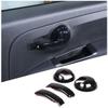 Glossy Black Inner Door Handle Frame Cover Trim For Fiat 500 2010-