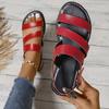 Plus Size Buckle Flat Toe-Baring Sandals for Women