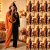 Women's Halloween Print Flannel Pajama Set for Cozy Wear