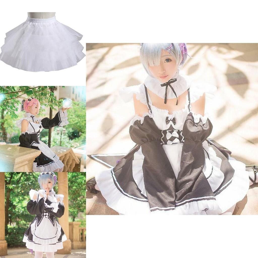Hajimeru Rezero Kara Lsekai Seikatsu Gemelle Ramrem Vestito da Cameriera Costume Cosplay