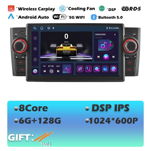 Для Fiat Grande Punto Linea 2007 2008 2009 2010 2011 2012 Android 14 Автомобильный радиоприемник Мультимедийный плеер GPS-навигация Стерео WiFi BT