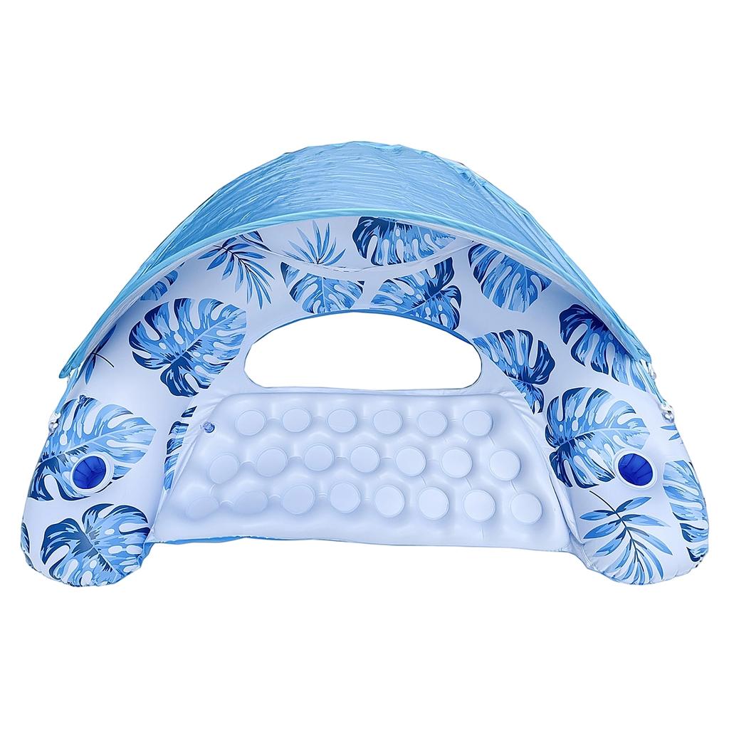 Foldable Double-person Round Hole Leaf Float Inflatable Water Bed Water Play Toy Water Float