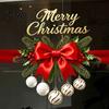 Decorative Christmas Bows for Windows Gold Merry Window Clings, PVC Decals Holiday Seasonal Home Decorations Glass Decor, Waterproof Removable