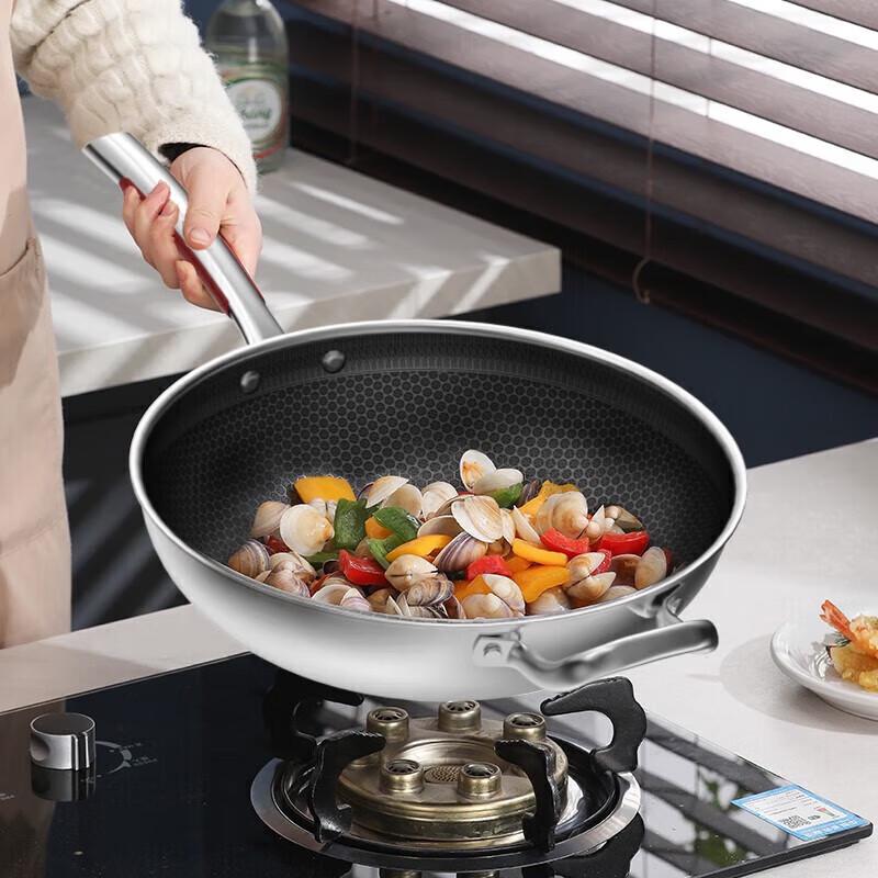 KOBACH 316L Edelstahl Wabe Antihaft Wok