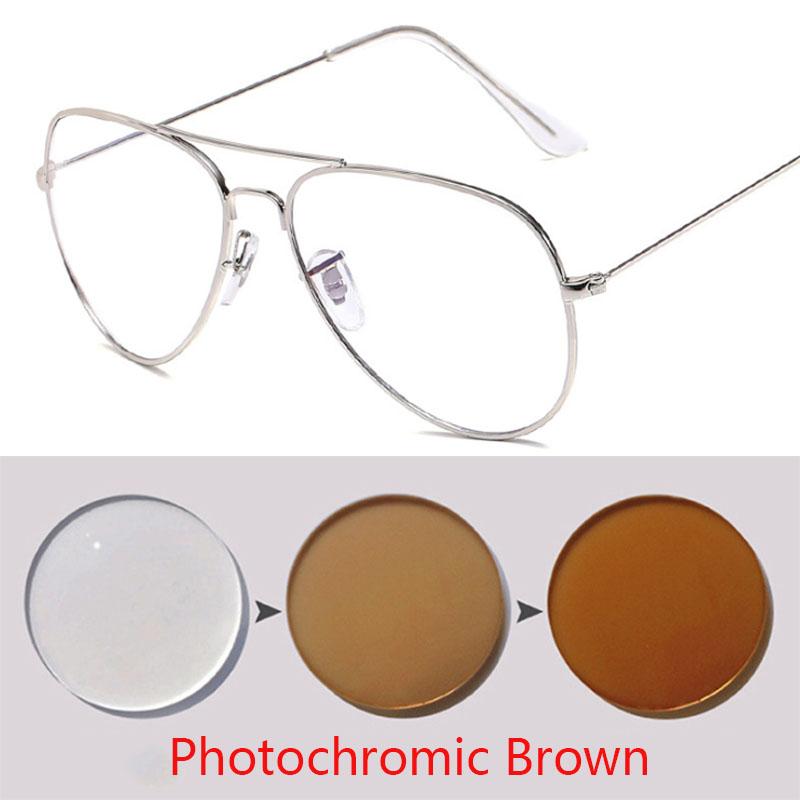 Metal Pilot Sunglasses Women/Men Classic Prescription Glasses 0 -0.5 -1.0 -2.0 To -4.0