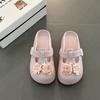 Flowers cute cartoon girl bag head slippers summer fashion casual camellia outside the beach thick bottom cool slippers