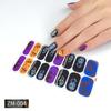 ZM Full Cover No-Cure Gel Nail Wraps, Halloween Style Autumn Winter Nail Stickers, Nail Patch Films