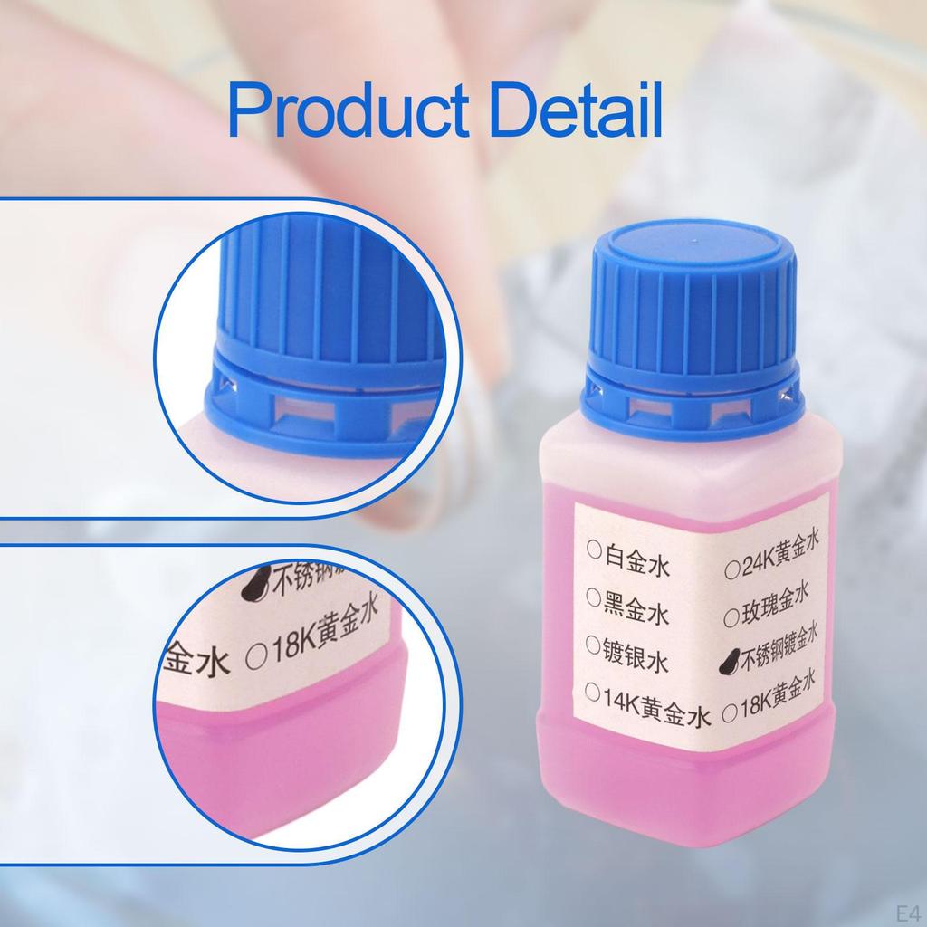 Pokovovací roztok 100 ml Obchod s doplňky pro šperky Nástroj pro výrobu šperků 24k Zlatý